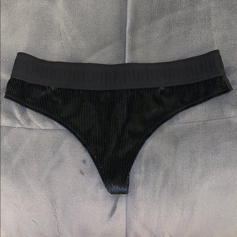 Velvet Ribbed Thong